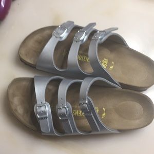 Silver Birkenstocks